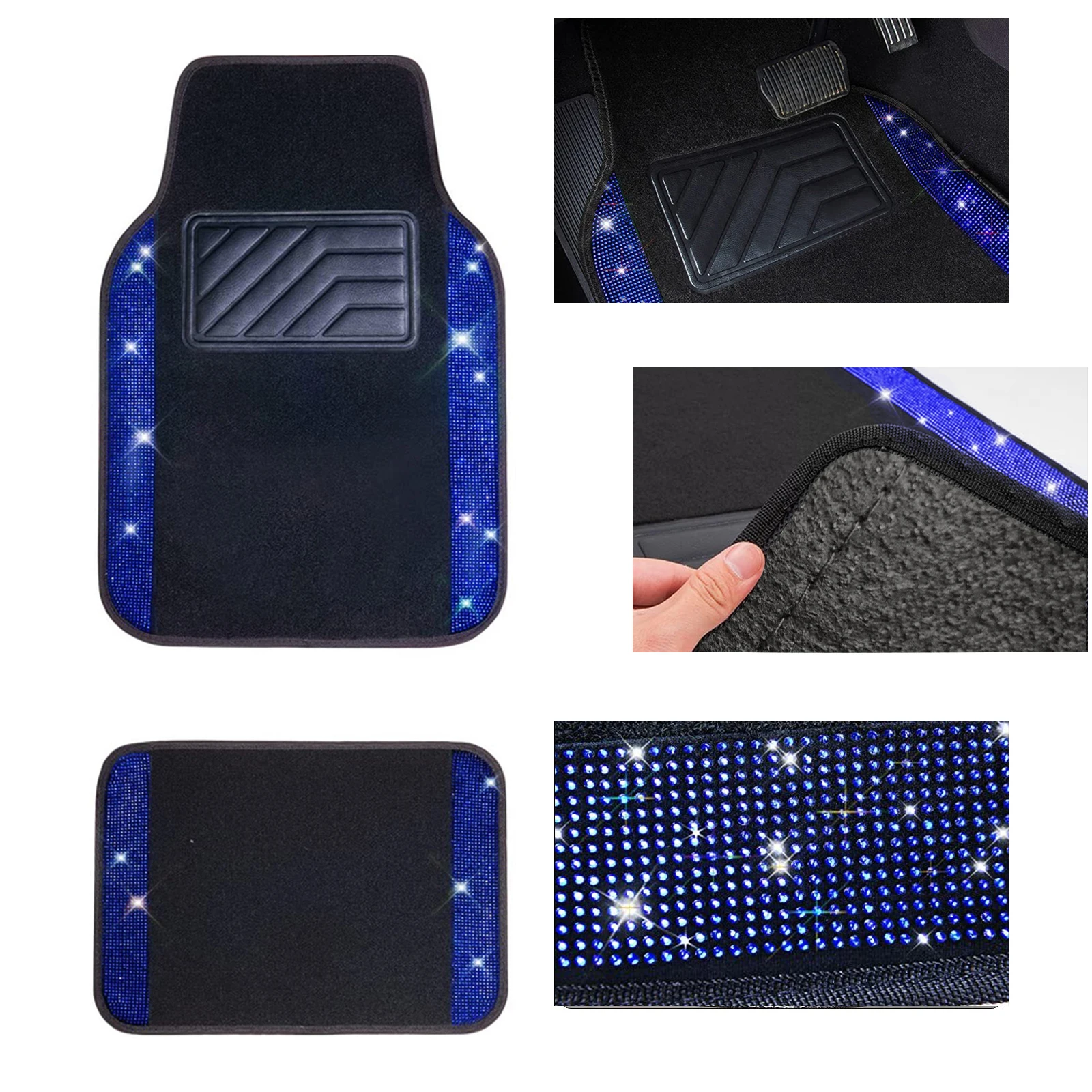 Car Floor Mats Blue For Ford Puma Bronco Transit Flex Ka Everest Freestyle I-Max S-Max Waterproof Car Carpet For Girls