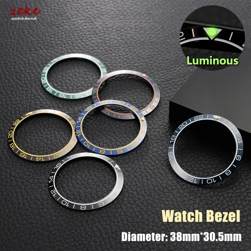 Abgeschrägte 38mm*30,5mm Keramik-Lünette für GMT-Taucheruhr-Einsatz, passend für 40mm Herrenuhrengehäuse, Ersatz-Lünetten-Einsatz-Zubehör