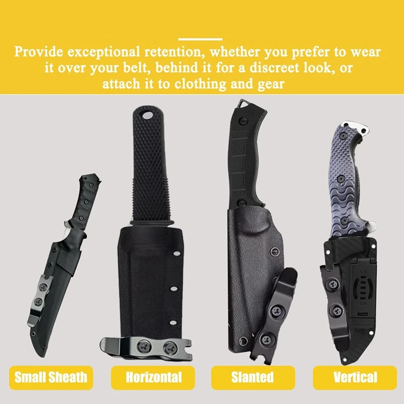 Belt Clip Knife Sheath, Metal Leather Waist Clip, Knife Clip Replacement, Universal Belt Clip,Leather Making Accessories