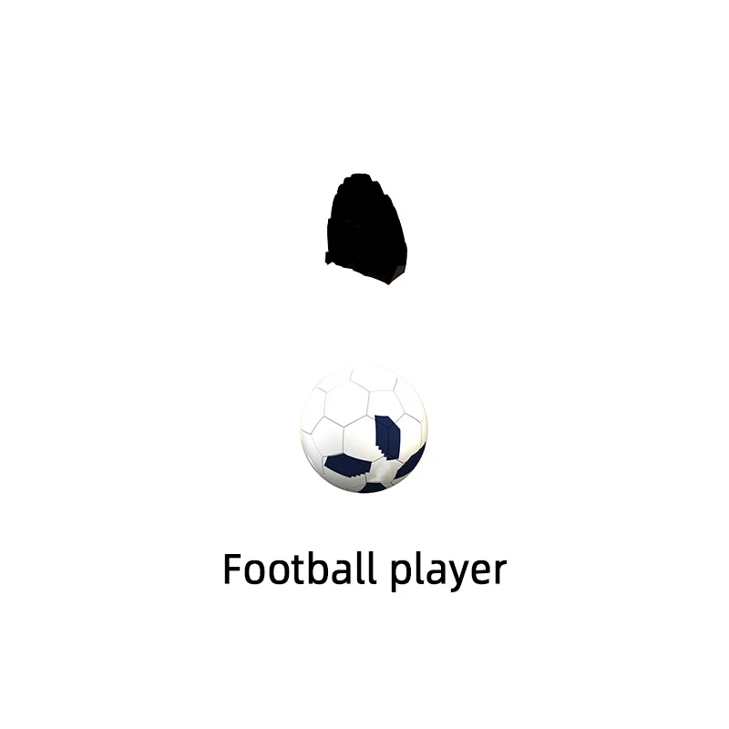 子供のための有名なサッカー選手のブロック,レンガのおもちゃ,番号7,10,9,21,kt1003,ギフト