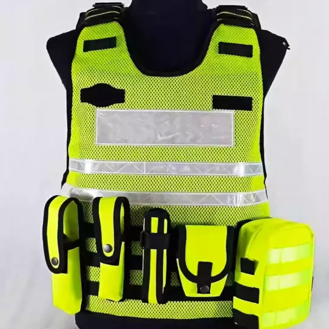 Tactical Outdoor Reflective Vest Lining Yellow Breathable Training Stable-resistant Inner Bladder