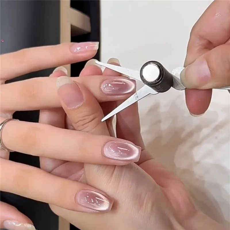 1/2Pc Double-Head French Cat Eye Nail Magnet Set Big Y-shaped 2 In 1  Crescent Moon Cat Eye's Magnet Stick DIY Gel Manicure Tool