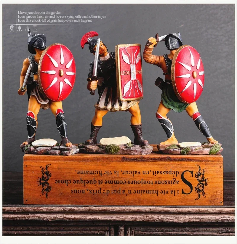Ancient Rome Thrace Momiro Gladiator Sword Fighter Doraemon Pompeth Badaks Warrior Figurines Home Decoration Travel Souvenir