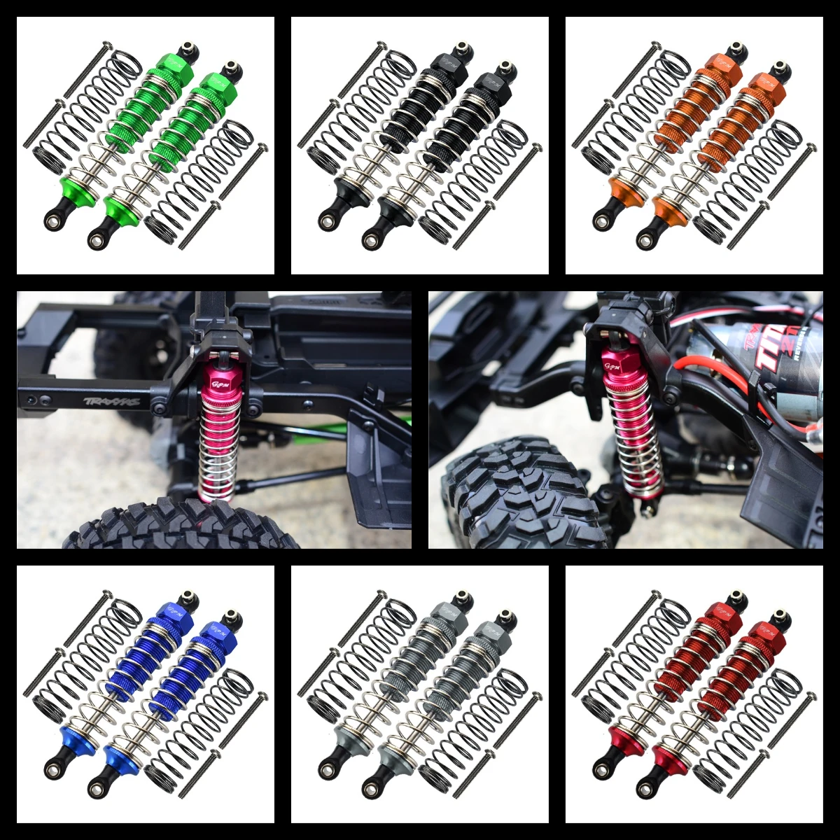 

GPM Aluminum Front/Rear Adjustable Spring Dampers For TRAXXAS 1/10 TRX4 TRX6