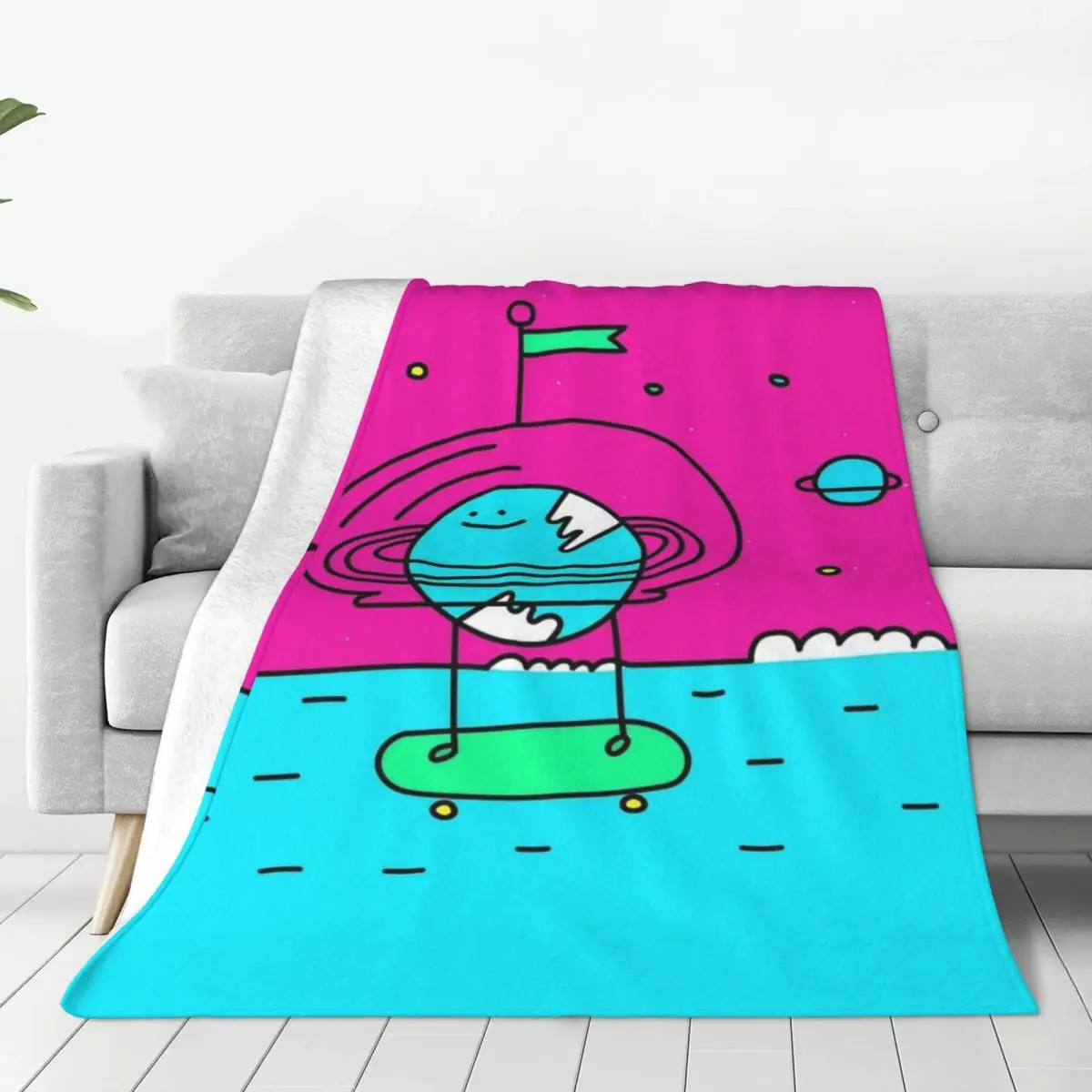 Surreal Planet - Mr Beaker Four Seasons Universal Blanket Fireplace Can Be Laid Halloween Gifts