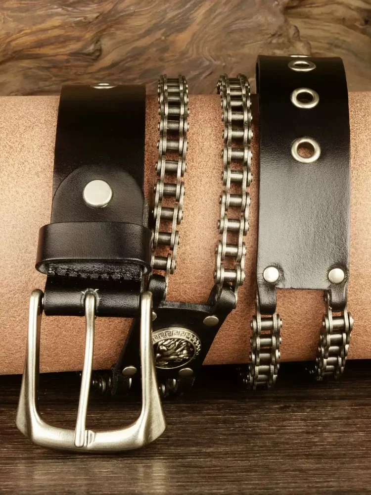handsome-cool-leather-men's-waist-belt-pin-buckle-personality-metal-chain-punk-style-street-fashionable-clothing-accessories