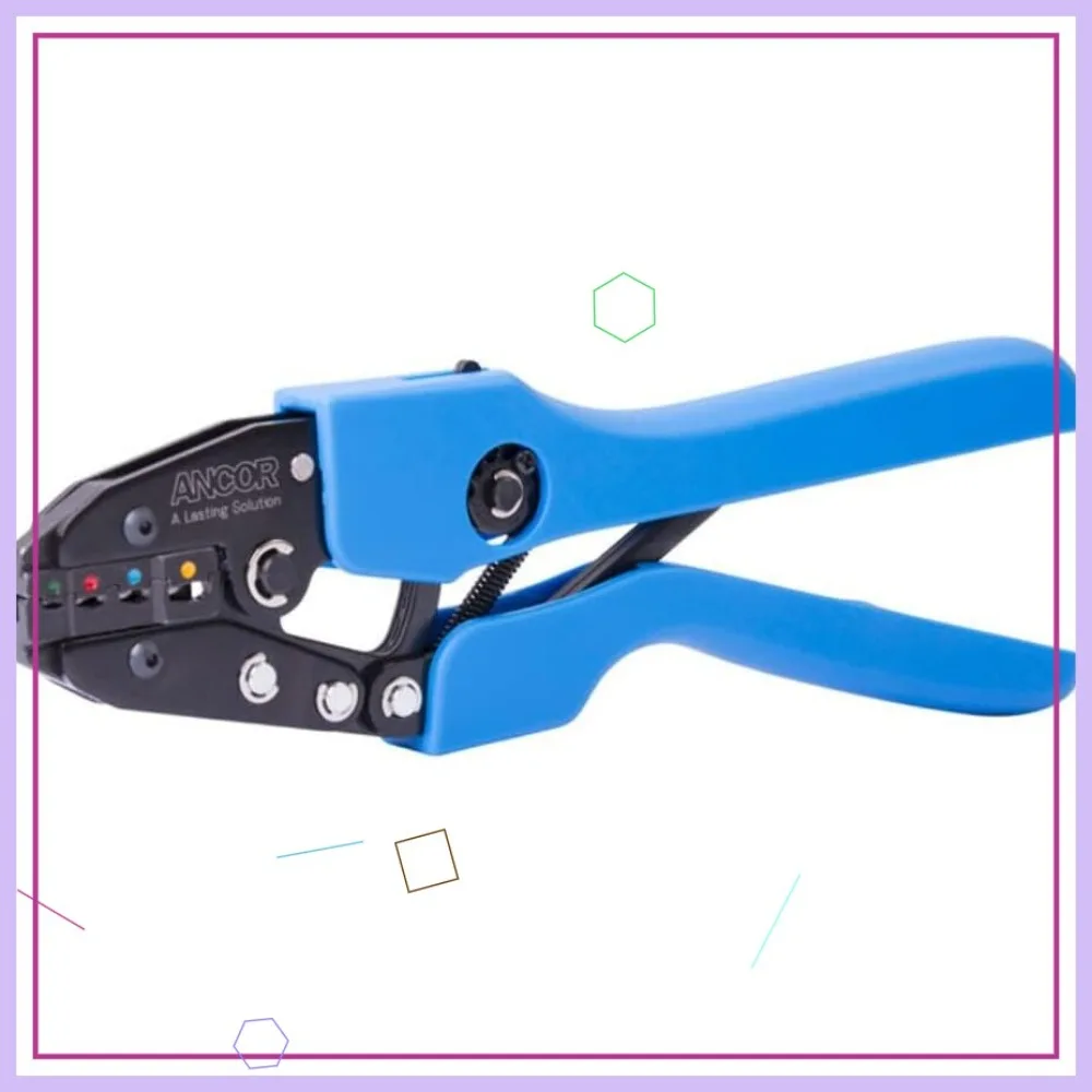

Double Crimp Ratcheting Tool, Blue - Heavy Duty Wire Crimper for 22-10 AWG