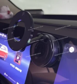 Magnetic Car Phone Holder with 360° Rotation & Strong Vacuum Suction, Foldable Design for Most Smartphones