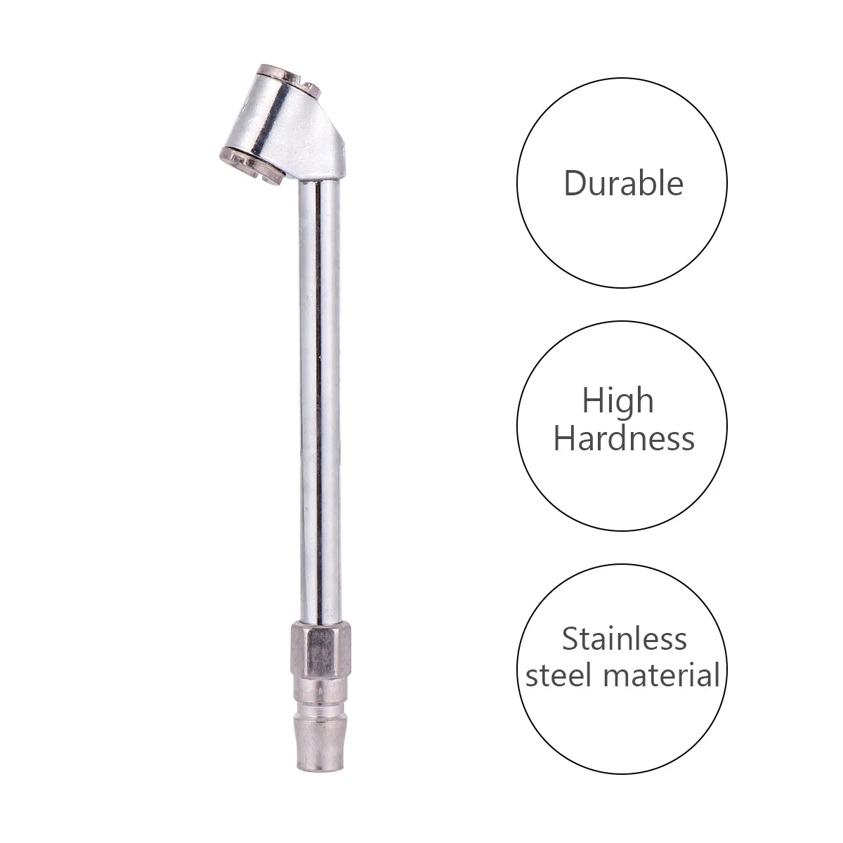 

1 pc Multifunctional Tire Inflation Nozzle Metal Car Bicycle Motorcycle Adapter Durable Hose Easy Fold Accurate Dial Wheel