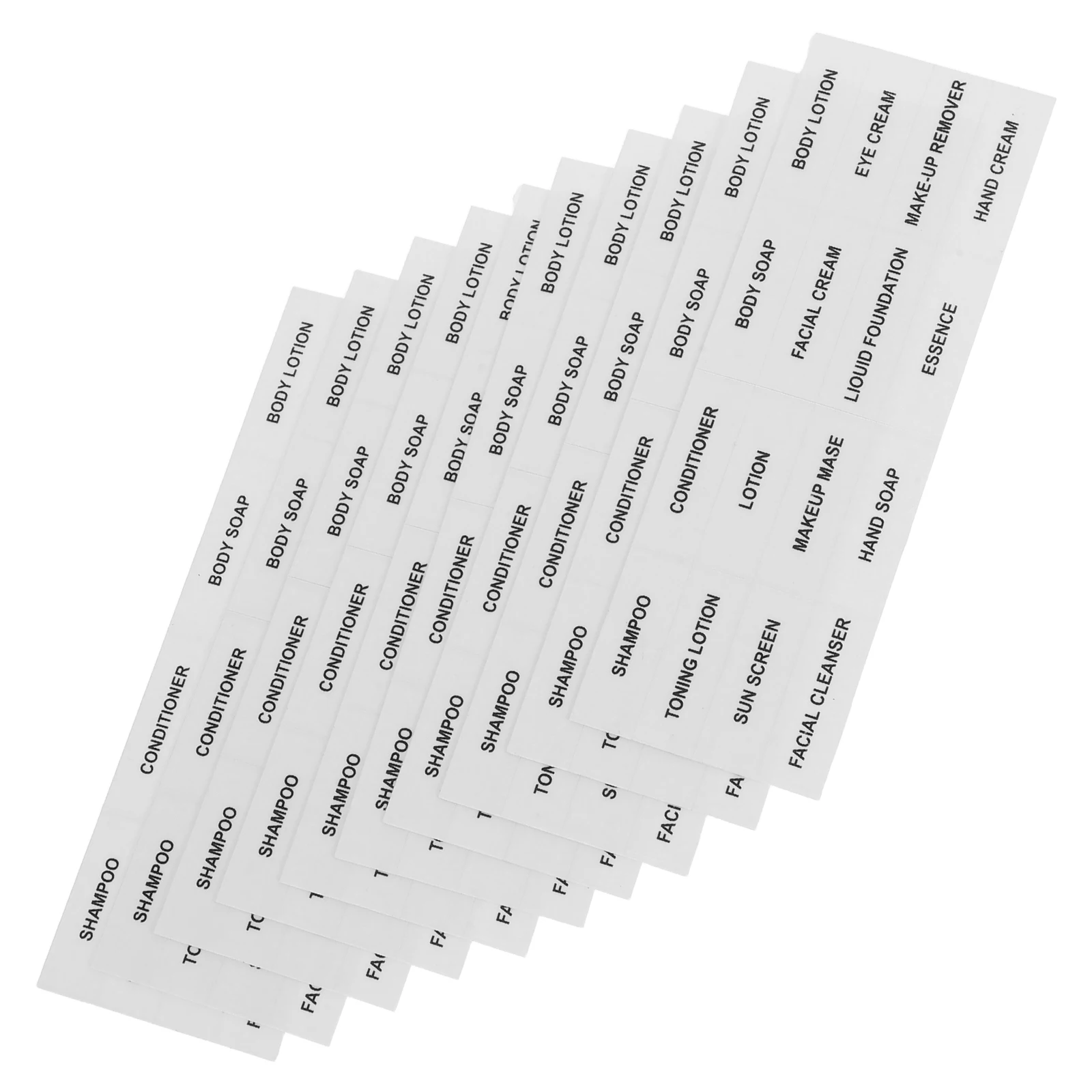 

10pcs Labels Self Adhesive Sticker for Shampoo Soap Bottles Travel Storage Bin Sub Bottle Decals Skincare Products