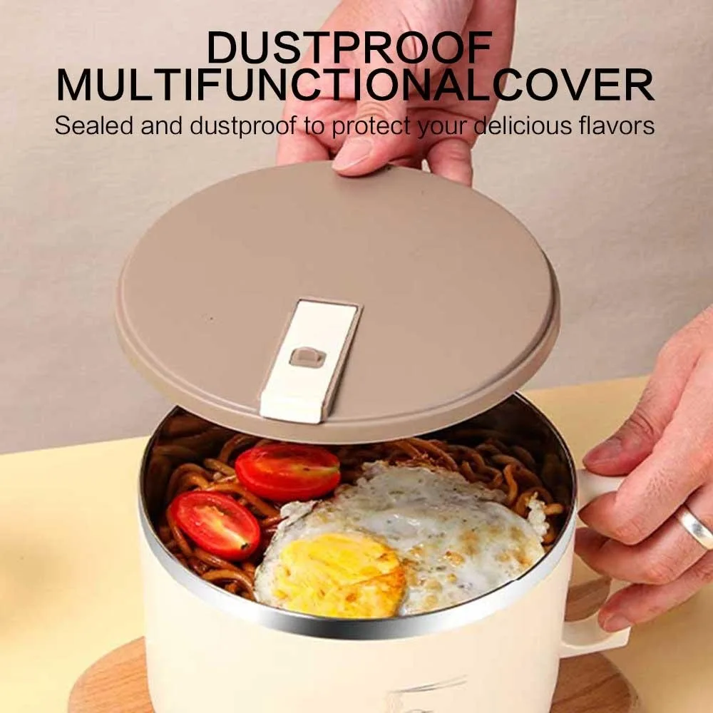 2 styles Stainless Steel Instant Noodle Bowl with Lid Dormitory Student Drainable Large Capacity Food Grade Instant Noodle Bowl