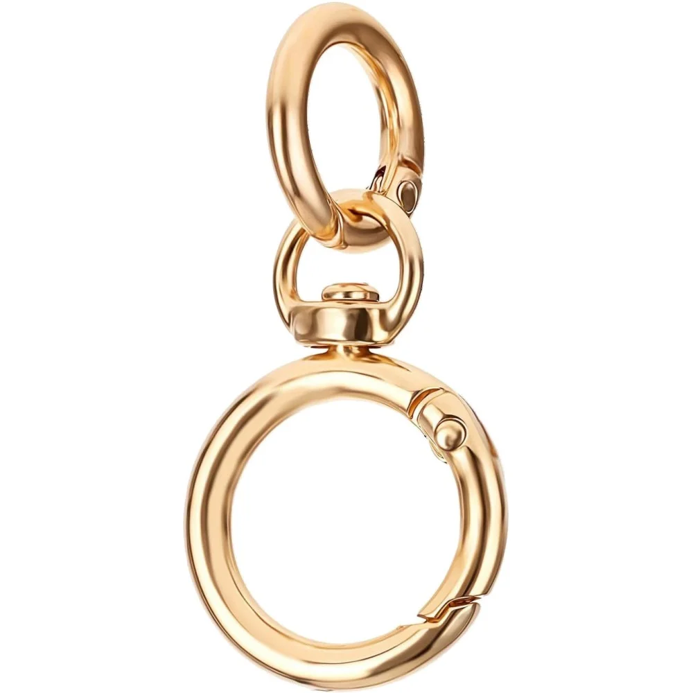 Round Spring Snap Carabiner Clip O Rings, 2/5/10 Sets
