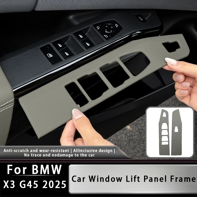 

For BMW X3 G45 2025 LHD Car Window Lifting Switch Panel Frame Sticker Car Door Button Frame Trim Cover Auto Accessories