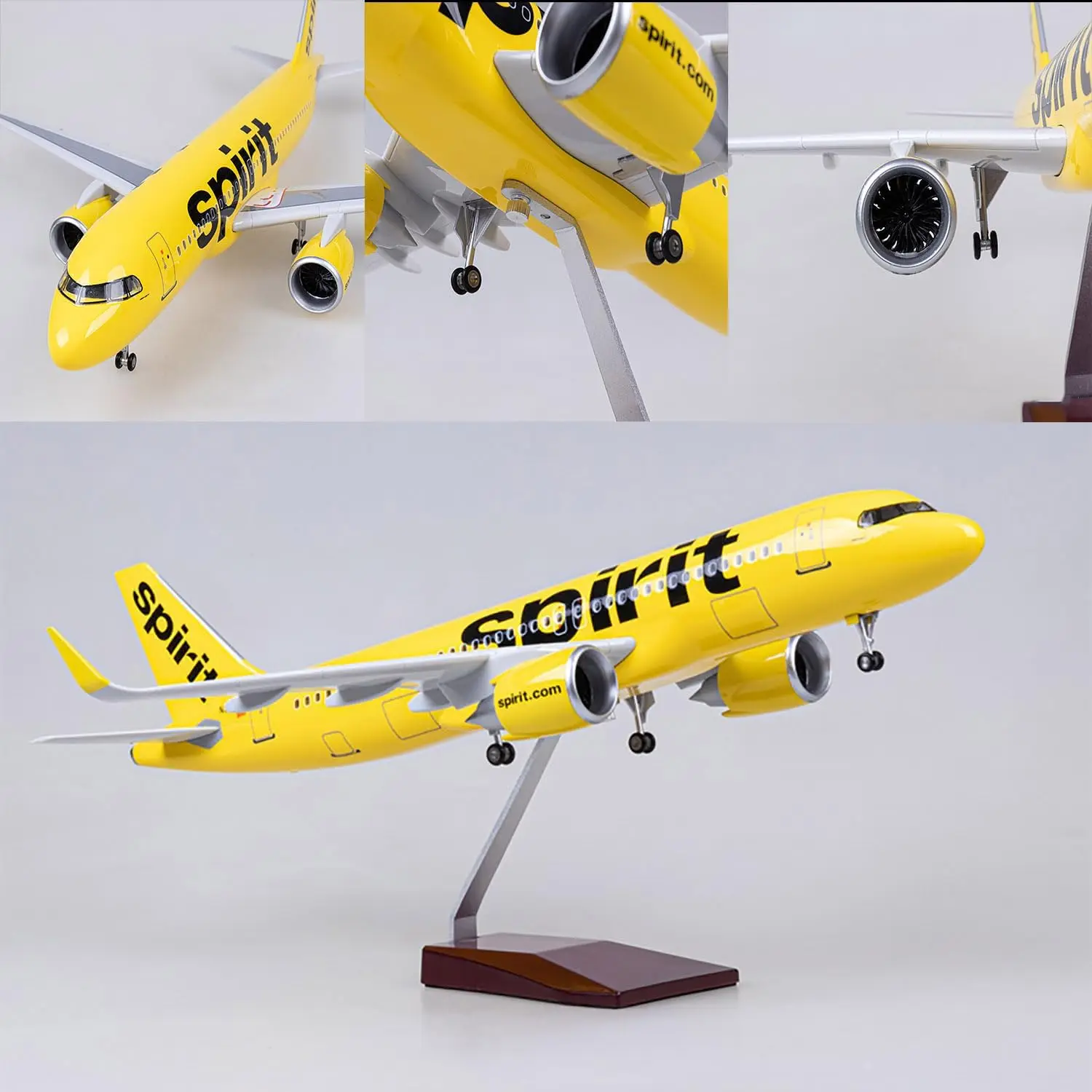 

Airplane Model 320 Aircraft A320 NEO Spirit Airlines 47cm Resin Light & Wheel Landing Gear Collection Plane Enthusiast Gift