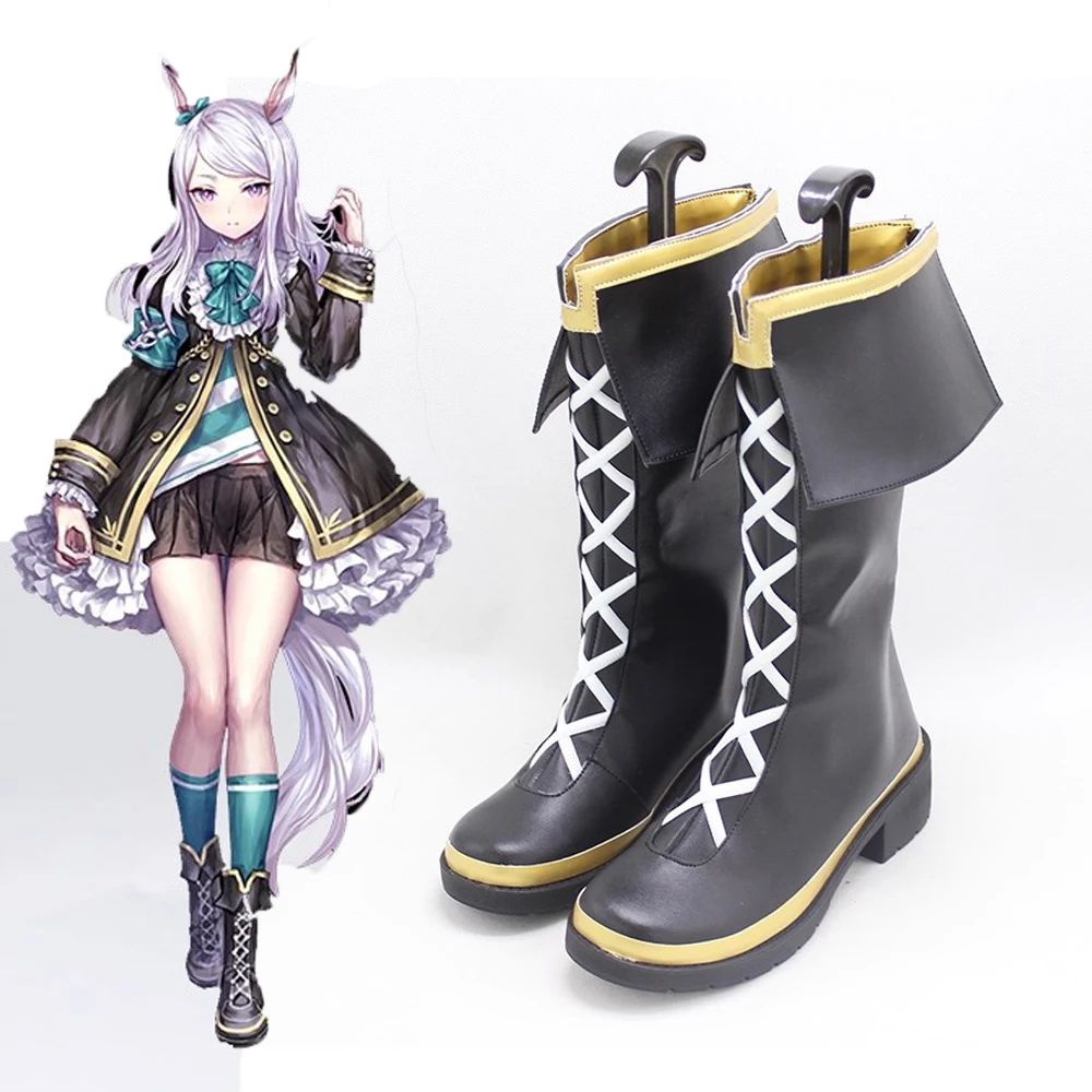 

Game Pretty Derby Mejiro McQueen Cosplay Shoes Anime Halloween Carnival Party Boots Cosplay Prop PU Leather Shoes Custom Made
