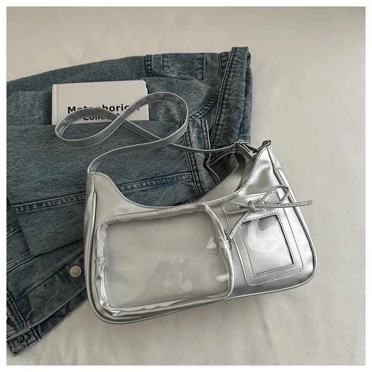 Y2k Harajuku Schulter Tasche Frauen Koreanische Transparent Ita Tasche Schule Umhängetasche Handtasche Weibliche Japanische Designer PreppyHandbag Geldbörse – Detail 6