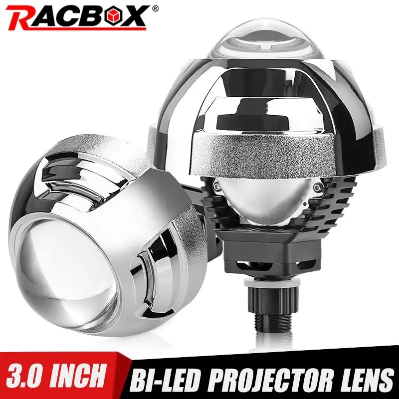 Bi-led Lens 3.0 inch LED Projector Apollo 2.0 Shrouds Kit Lenses For Headlight H4 H7 9005 9006 LED High Low Light Cars Retrofit