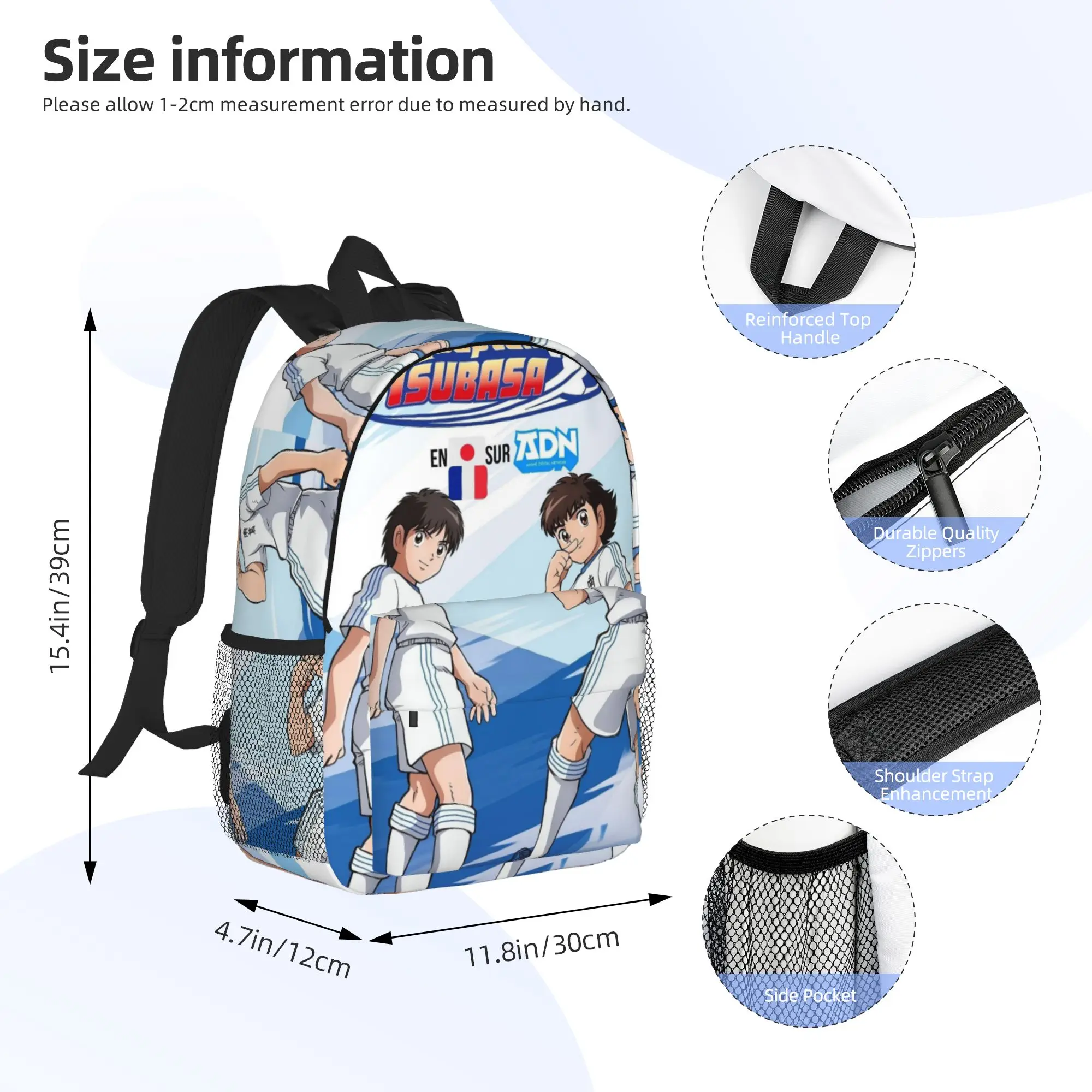 Captains Tsubasas Japan Football Anime Backpack Hot Sale Daypack Boys Girls BookBag Shoulder Bags for Men Women School Bag