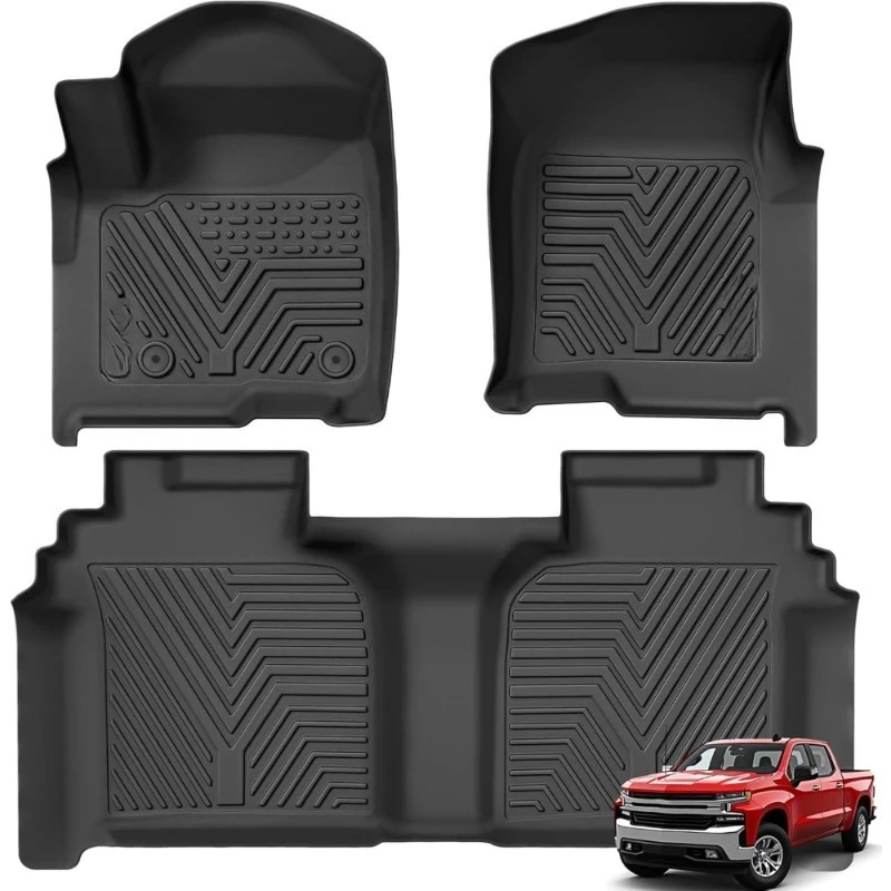 

Floor Mats for Silverado GMC Sierra 1500 2500HD 3500HD Crew Cab Underseat Storage