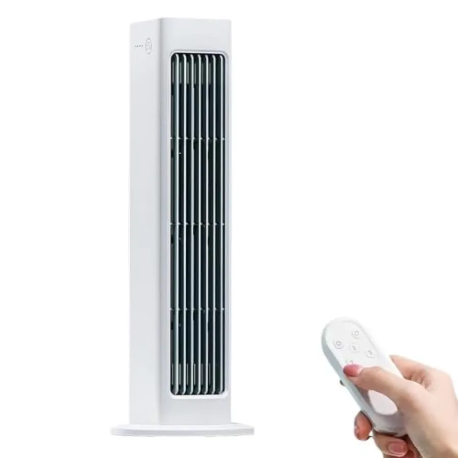 Bladeless Fan Portable Air Conditioner for Bedroom Office Home, ABS Plastic White, Cordless Rechargeable with Window Fan Revers