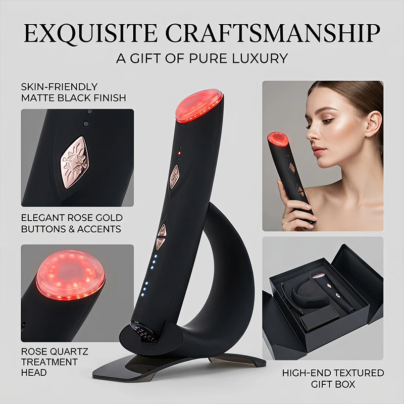 Lesen beauty Multifunction Skin care Device Pro Hot Compress Skin Care LED Light Therapy EMS Face Lifting Beauty Massager beauty view 2