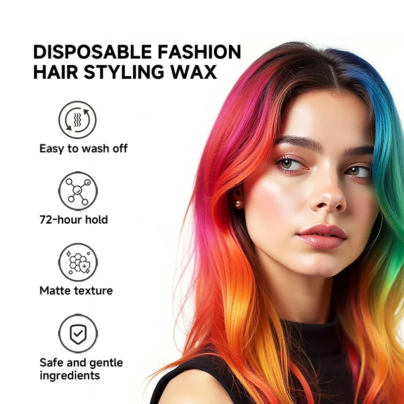 Temporary Hair Color Wax 13 Colors Hair Styling Hair Dyeing Paste Long Lasting Hair Dye Mud Kids Diy Hair Colour Cream Wax 50g