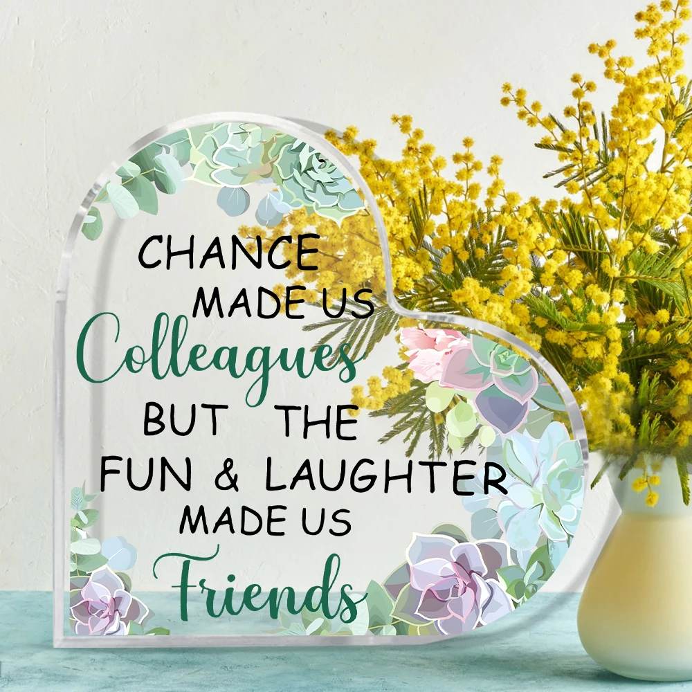Coworker Gifts for Women, Chance Made Us Colleagues, Friend Gifts Birthday Gift for Women Friendship Keepsake
