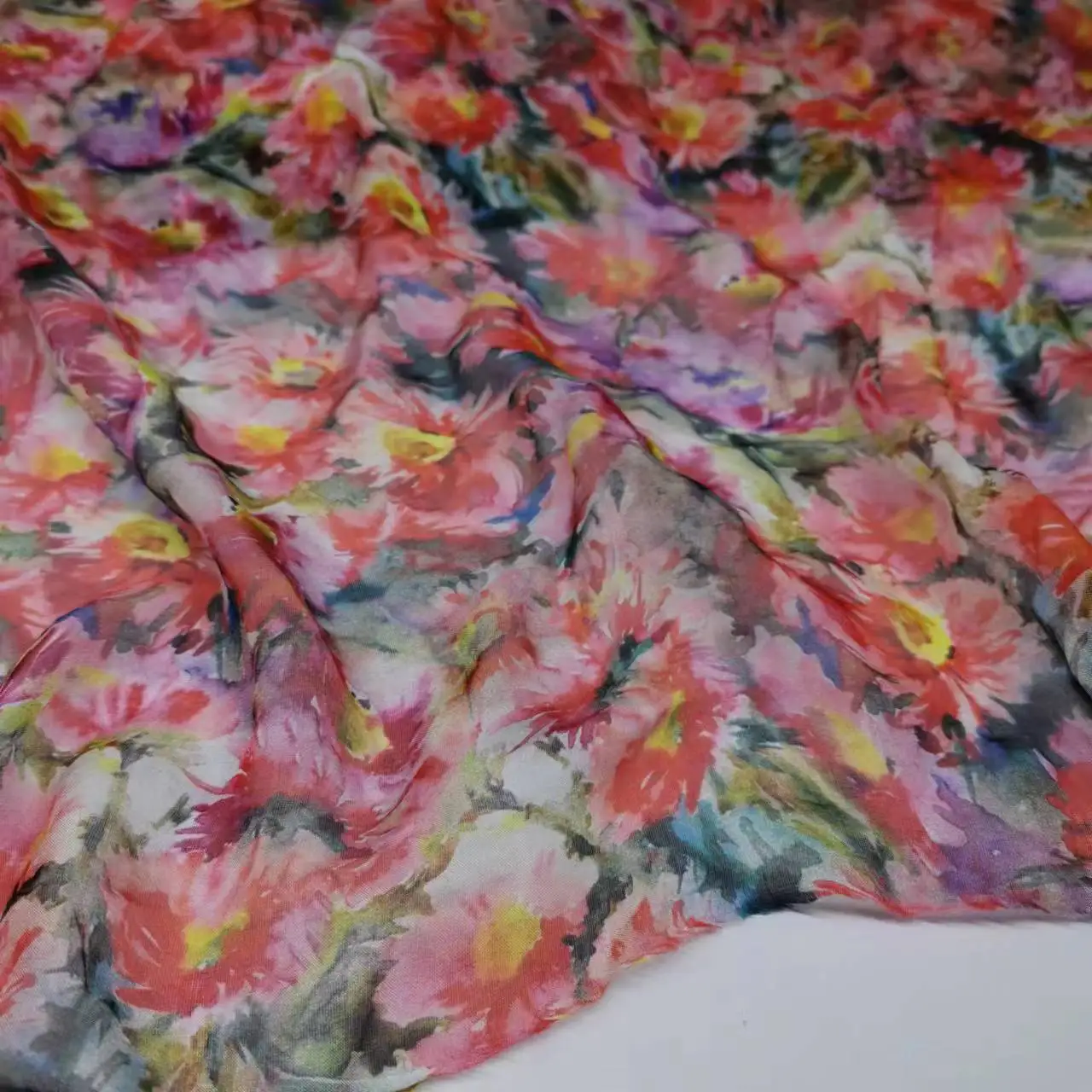 On Sale 100% Pure Silk Thin Fabric Width 135cm Soft 5mm Dress Scarf DIY Sewing Material