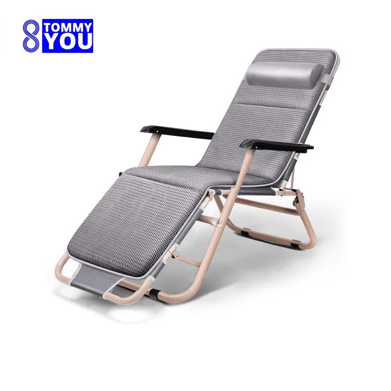 

Folding Lounge Chair Office Lunch Sleeping Bed Single Lazy Person Chaises Garden Home Leisure Balcony Noon Break Deck Sun Chairs