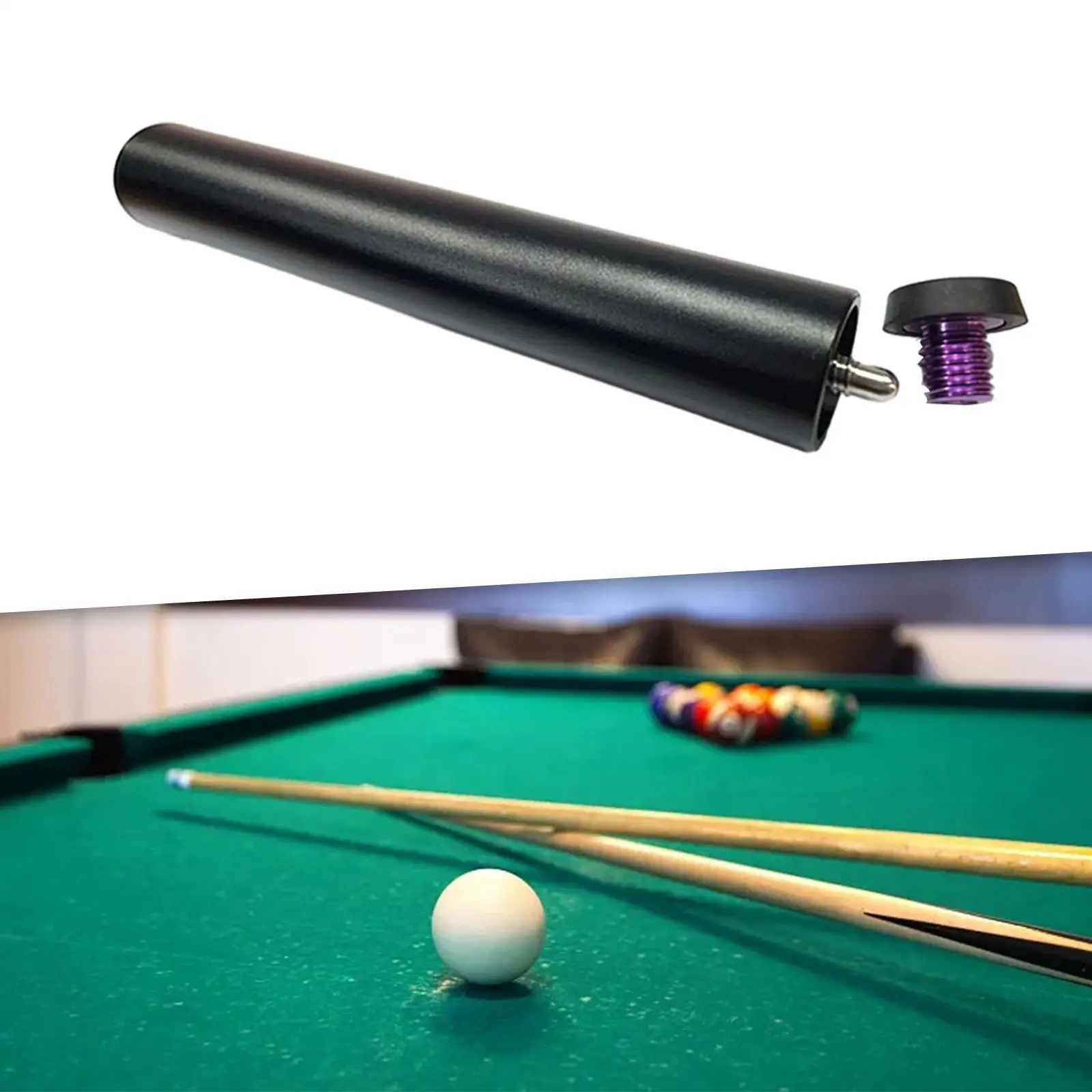 

Pool Cue Extender Billiards Pool Cue Extension 7.87" Long Aluminum Alloy Billiard Snooker Cue Extension for Men Women Parts
