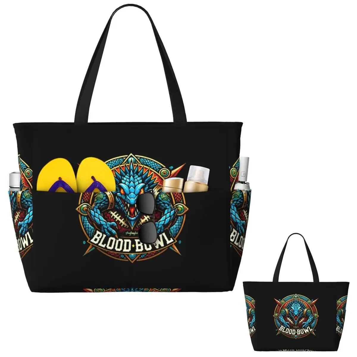 

Lagrt Blood Bowl Beach Tote Bag Sport Gym Yoga Duffle Large Tote Bag Women Travel Bag Fitness bag