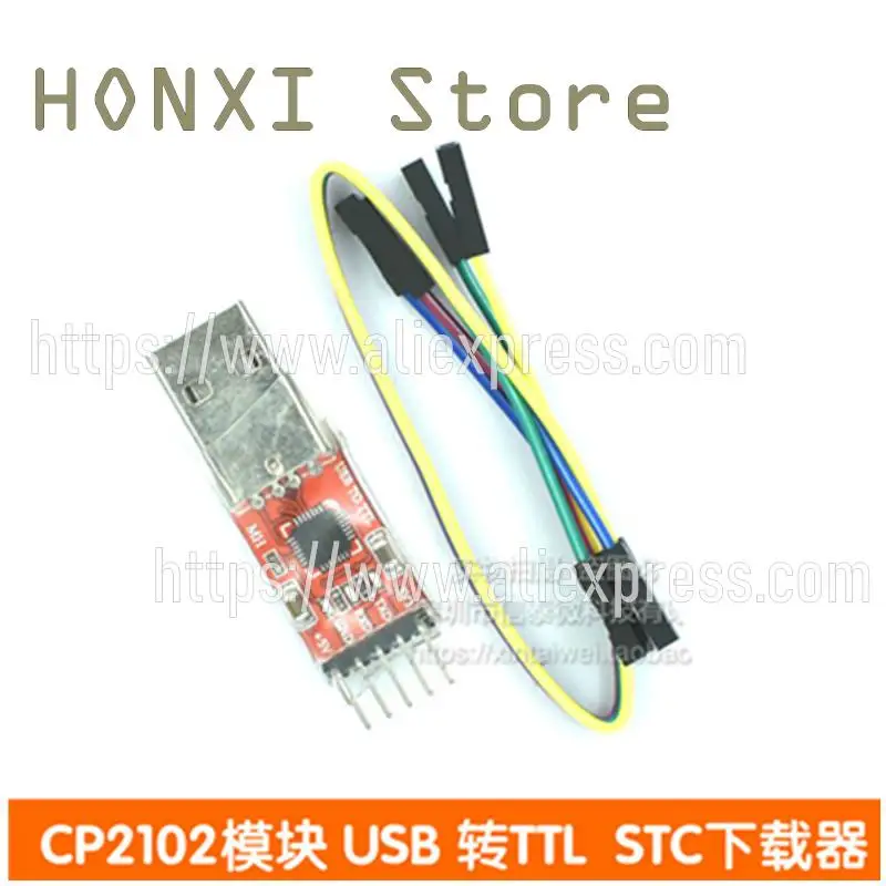 

1PCS CP2102 module of USB TO TTL turn USB module UART serial port on STC downloader TO send 5 dupont line