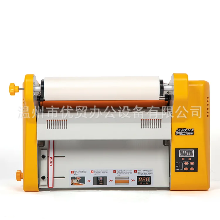 Single sided and double sided film covering and pasting machine Small printing Pouch laminator Semi automatic FM3520 heating fil