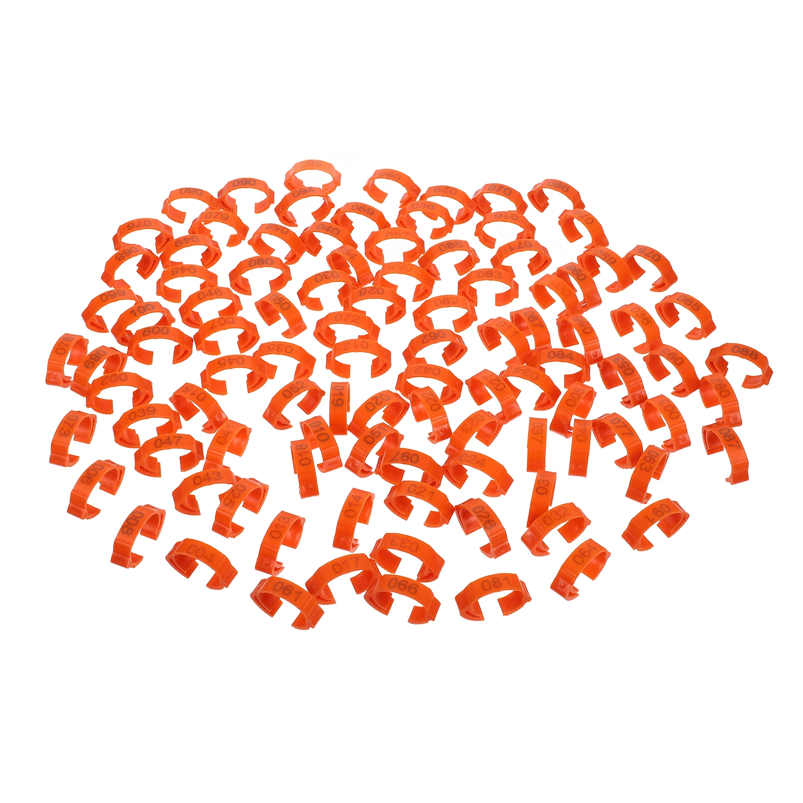 

100 Pcs Poultry Leg Strap Daily Use Feet Ring Chicken Rings Identification Bands Tag Diving Number Foot Abs Accessories Baby