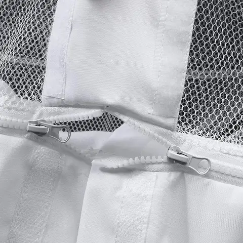 Professional Beekeepers Bee Suit Anti-Bee Veil Hood Hat Beekeeping Suit Jumpsuit Elastic Cuff Breathable Bee Repellent Clothing