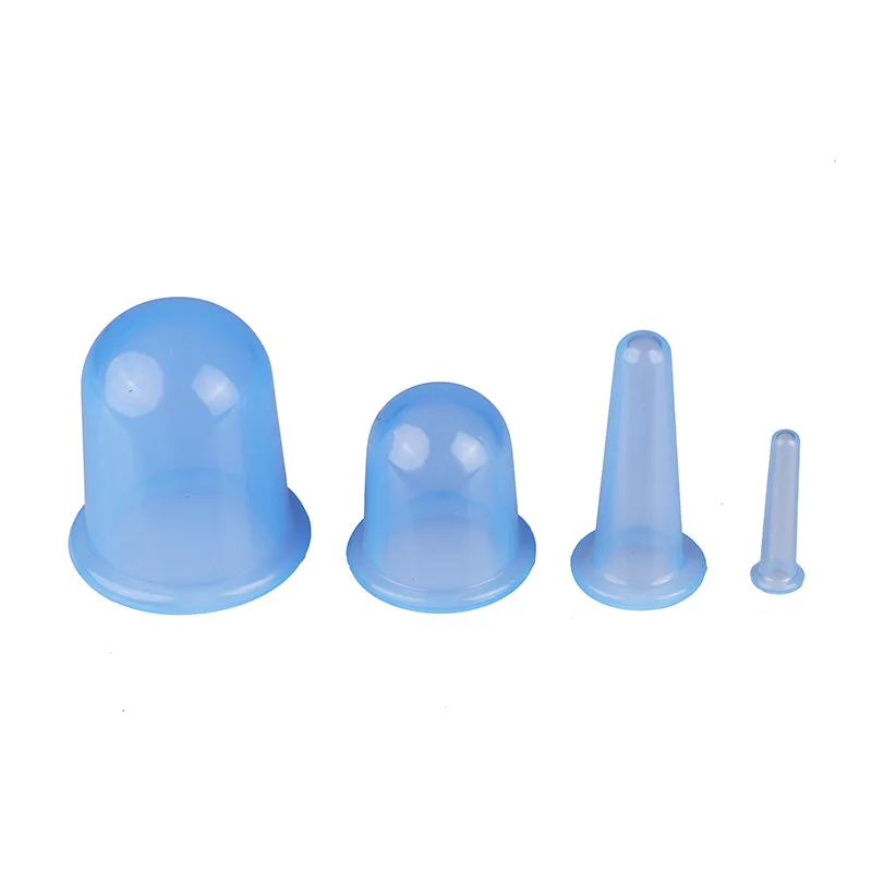 4Pcs Set Silicone Anti Cellulite Cup Vacuum Massage suction Cups Body Pain Relief Roller Manual Suction Cups Cupping Therapy