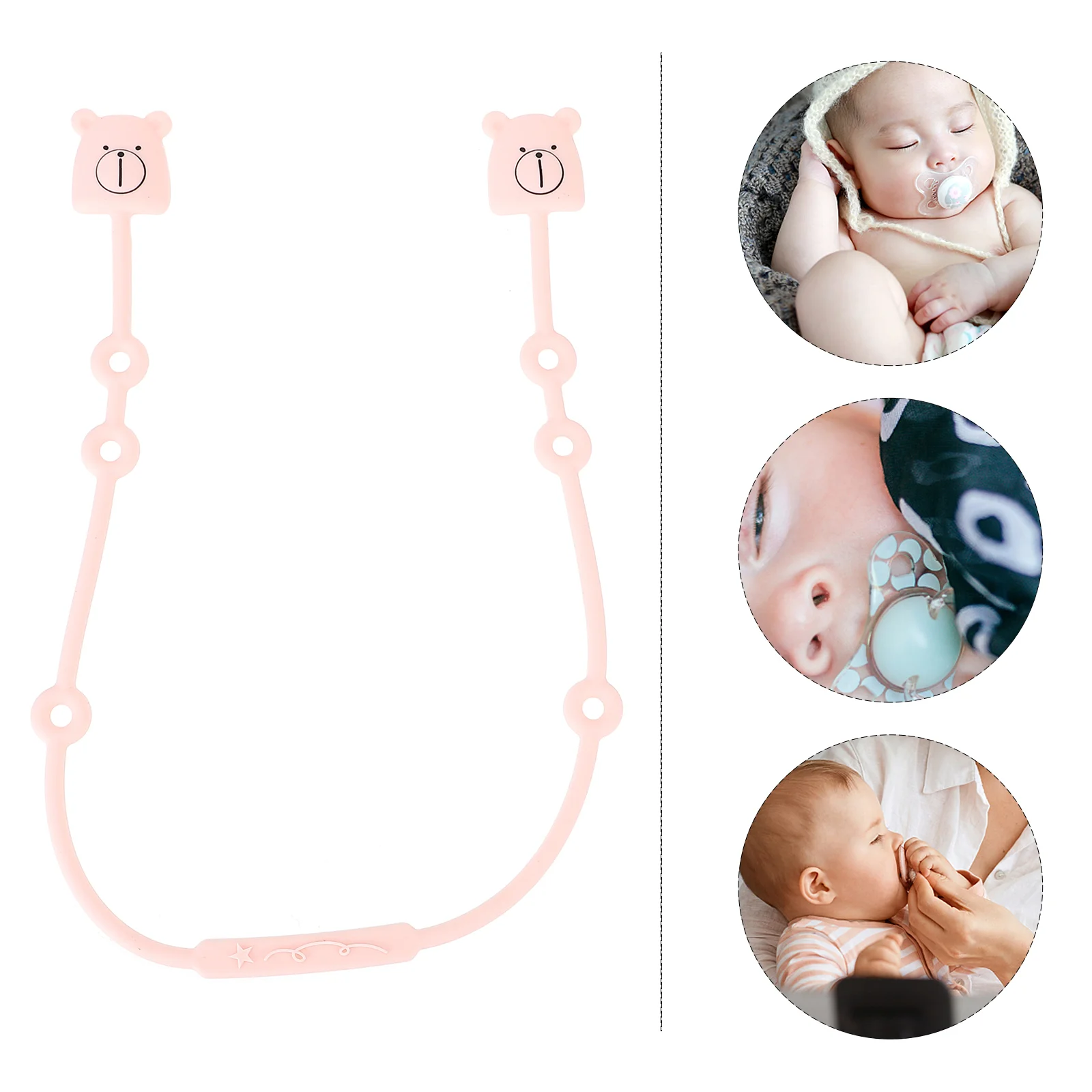 Anti-drop Pacifier Clip Teether Chain Teething Toy Holder Strap Silica Gel Baby Silicone