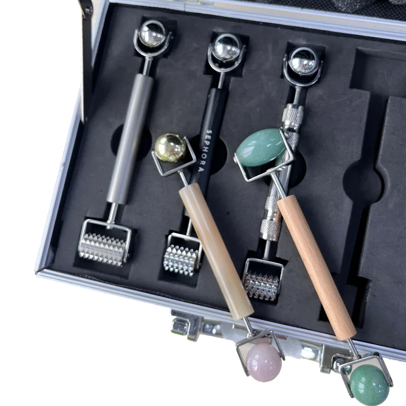 

Professional facial massage roller 5-piece set lifting firming + detoxification and swelling portable boxed beauty treatment set