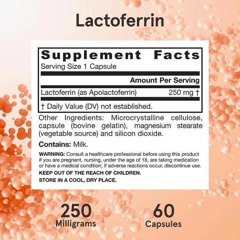 Lactoferrin, 250 milligrams, 60 capsules