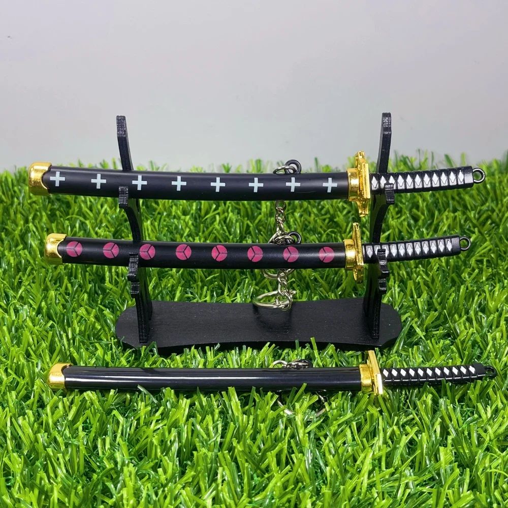 6inch Metal Roronoa Zoro Katana Anime One Piece Luffy Ninja Knife Japanese Katana Fake Sword Steel Original Samurai Sabre Gift