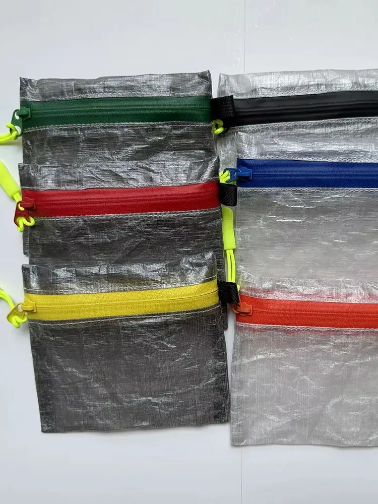 DCF Mini-Aufbewahrungstasche, ultraleicht, YKK-Reißverschlusstasche, Münzgeldbörse, Outdoor, Camping, Wandern, wasserdicht, Organizer-Sack für Kopfhörer