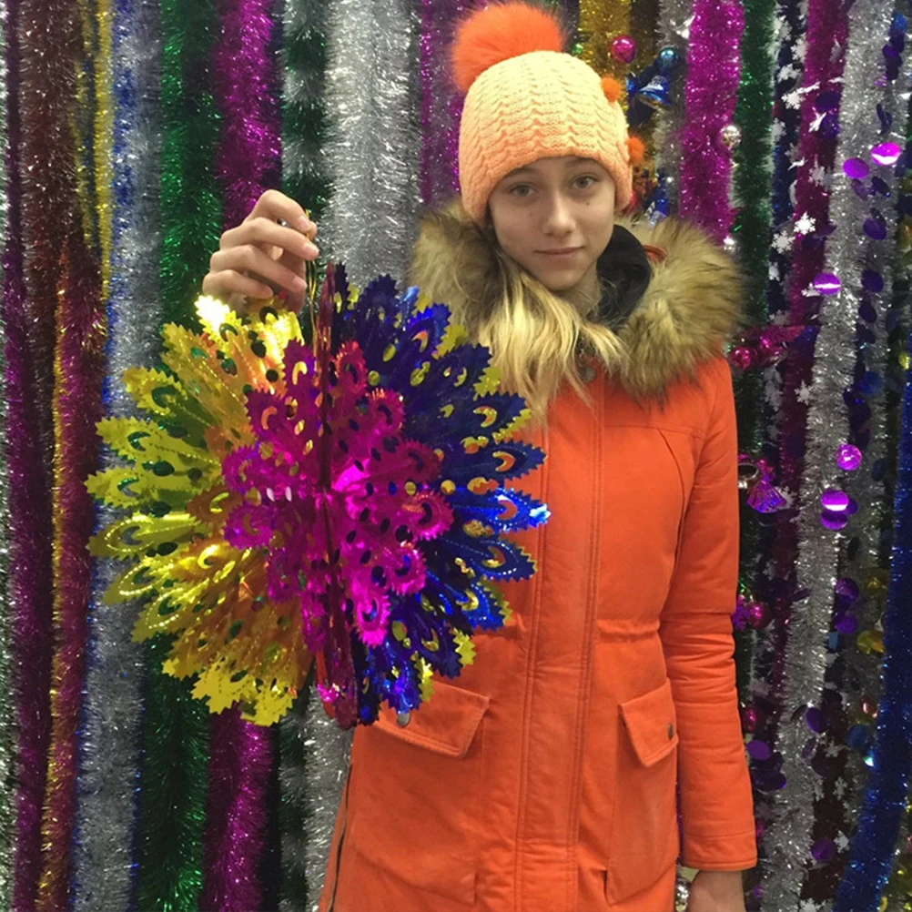 

5pcs Shiny Thick Decor 43x43cm Ribbon Flower Ball Christmas DIY Party Reusable Storage Festivals Christmas Garland Holiday