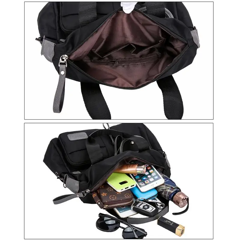 Women Shoulder Bag Nylon Handbags Waterproof Crossbody Bag Large Capacity Multifunctional Tote Travel Messenger