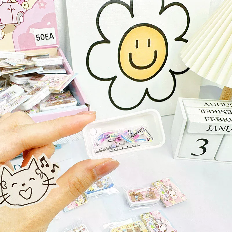 Miniature 5-Piece Stationery Set, Play Pencil Box Replica Toy, Lifelike Model Home, Petite Stationery Box