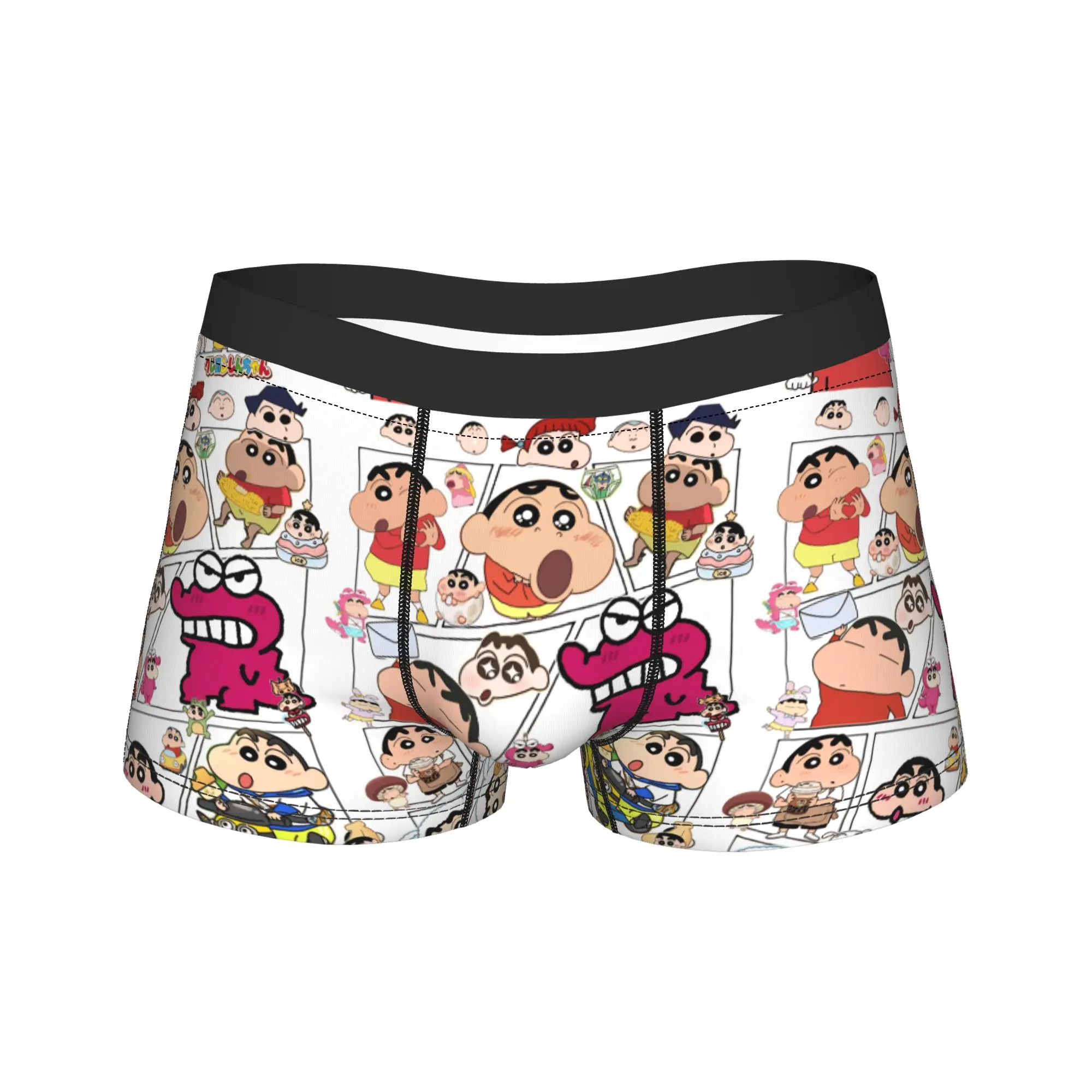 Crayon Shin-chan Shorts Briefs  Underwear Trenky Men's Comfortable Boxershorts Custom DIY Plus Size Panties