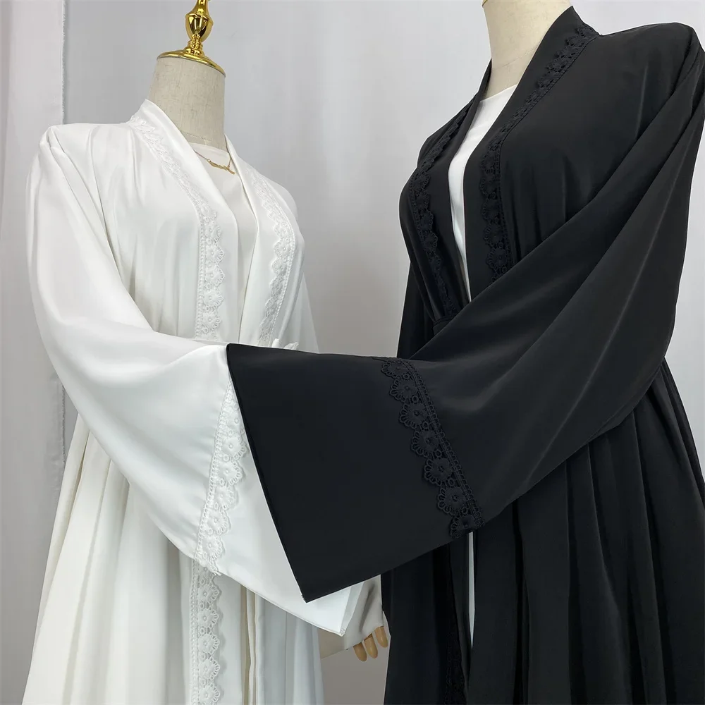 

Ид Черная Абая Дубай Роскошное Рамадан Сабая Мусульманское Женское Платье Скромный Халат Ислам Одежда Кимоно Кардиган Турция Кафтан Джалабия