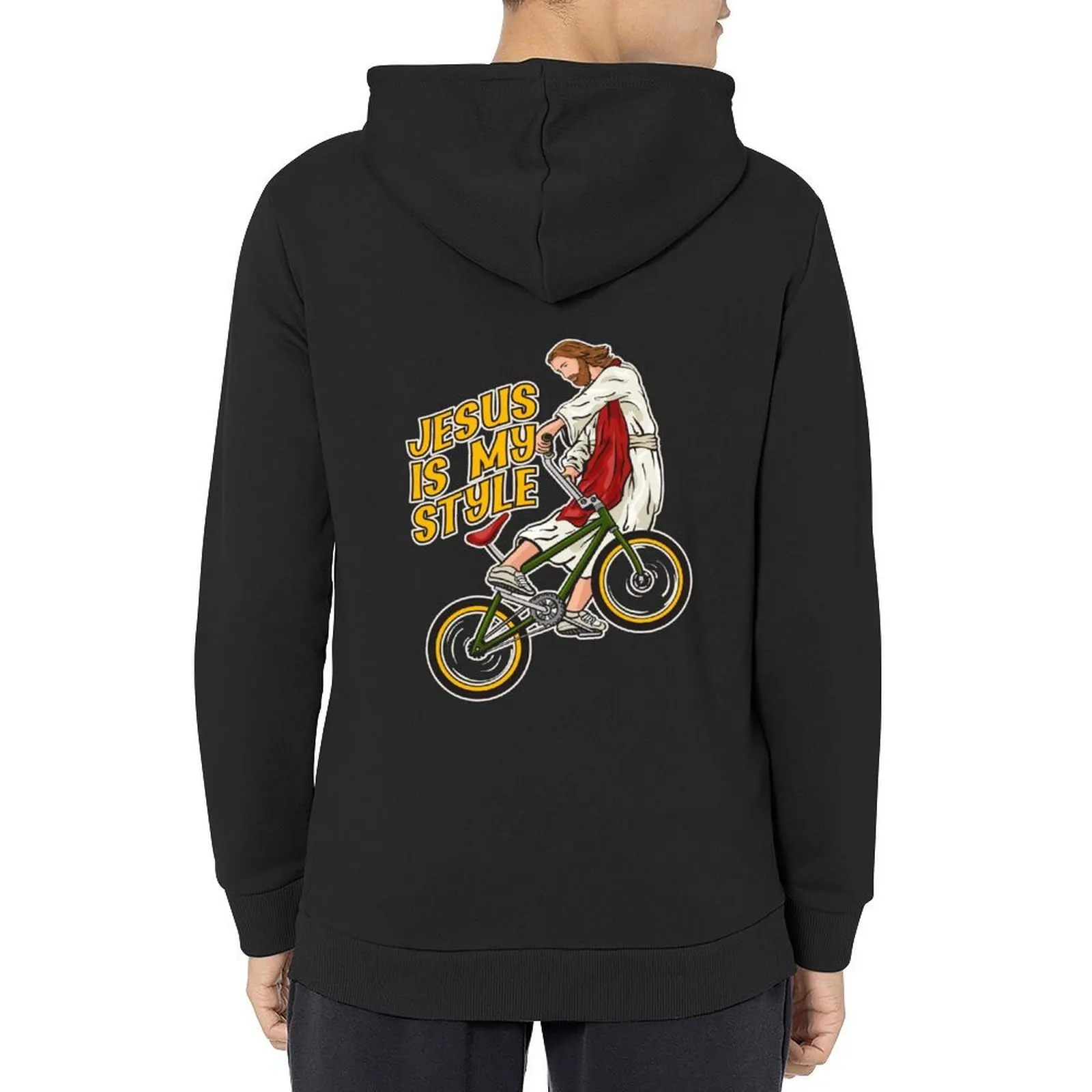 

Christ on a Bike - BMX Jesus Hoodie aesthetic clothing mens designer clothes fashion men men's autumn clothes men hoodie