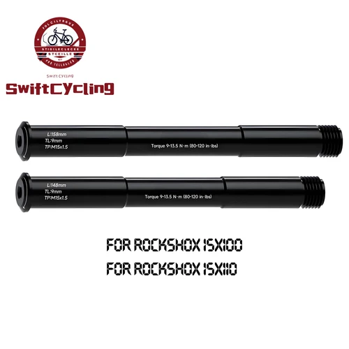 Imagen 1 del producto Swift MTB bicicleta eje pasante eje de horquilla delantera para horquillas RockShox Boost M15x1,5 148/158mm 15x100 15x110 horquillas traseras eje pasante