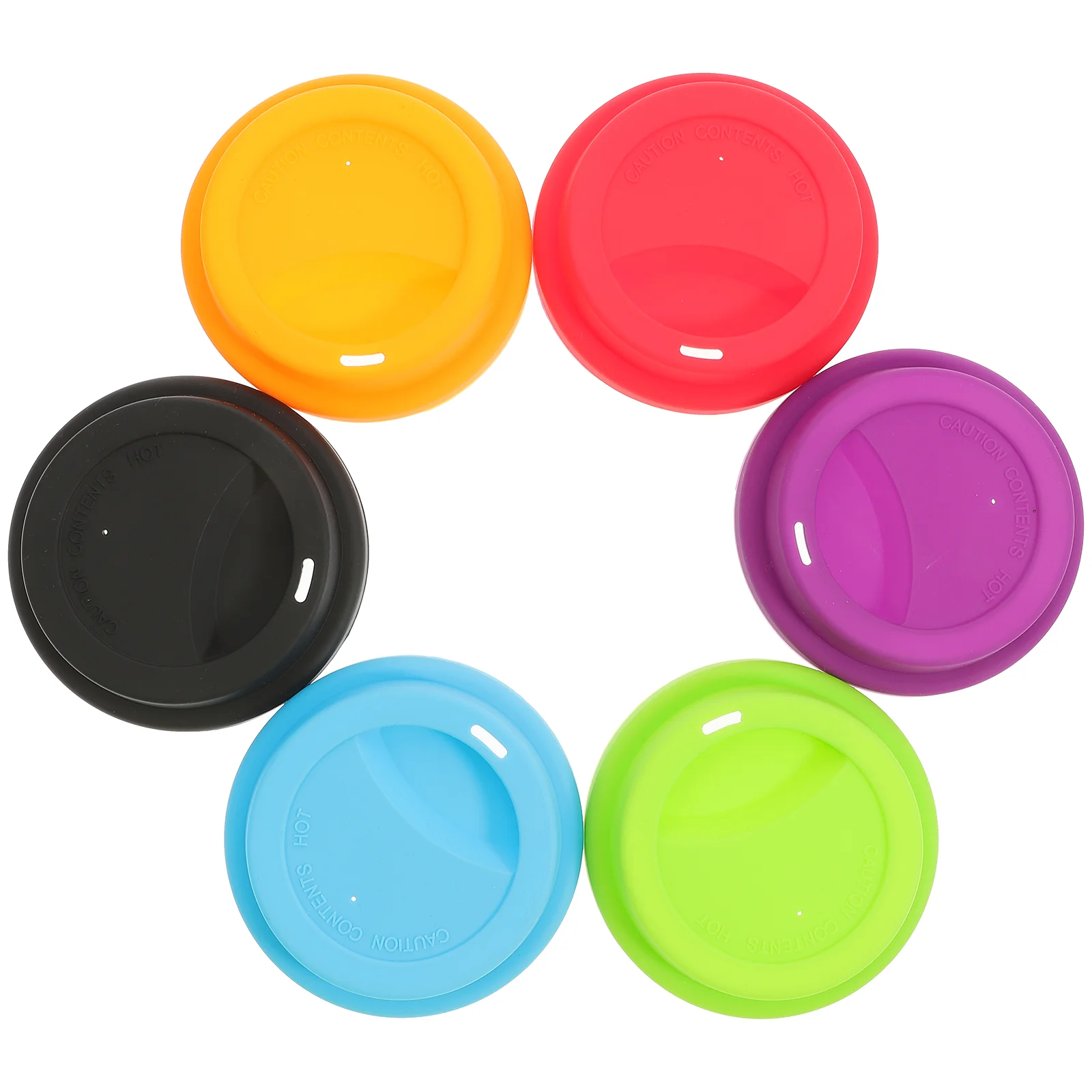 

6 Pcs Silicone Cup Lid Black Heat-Resistant Mug Bottle Cover Dustproof Covers Silica Gel Leak-proof