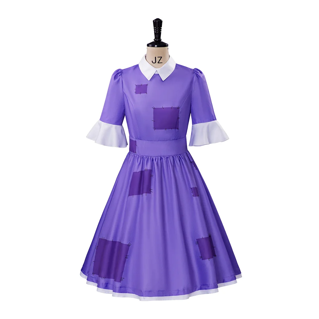 

The Amazing Digital Circus Ragatha Cosplay Costume For Adult Women Pomni Printed Dress Halloween Stage Performance Clothing